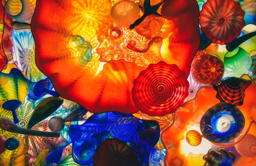 smooth round colorful shapes with wavy edges